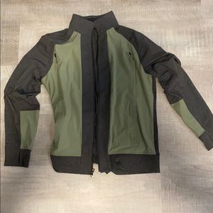 Lululemon jacket green and grey zippers large